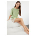 Trendyol Green 100% Cotton Floral Knitted Pajama Set