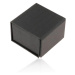 Čierna krabička na prsteň alebo náušnice, perleťový lesk, magnetické zatváranie
