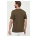 Bavlnené tričko BOSS pánsky,zelená farba,jednofarebný,50468395