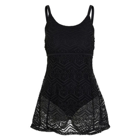 Plavkové šaty s čipkou bonprix