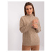 Dark beige melange turtleneck