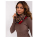 Red women's scarf with patterns