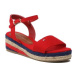 Tommy Hilfiger Espadrilky Rope Wedge T3A7-32778-0048 M Červená