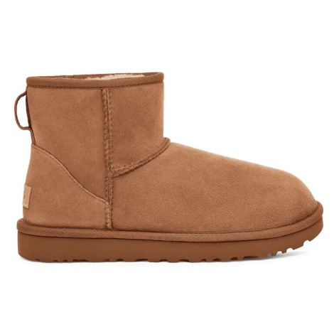 Semišové snehule UGG Classic Mini II dámske, hnedá farba, 1016222.CHE