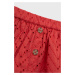 Dievčenská bavlnená sukňa United Colors of Benetton červená farba, mini, áčkový strih
