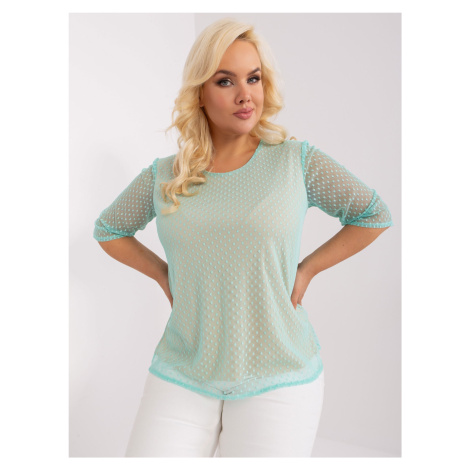 Mint elegant blouse of larger size