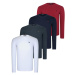 QUADRUPLE SET T8588 DEWBERRY ROUND NECK MEN'S SWEATSHIRT-ANTHRACITE-NAVY-WHITE-BURGUNDY