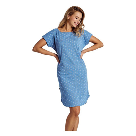 Nočná košeľa Leona modrá s kotvami Taro