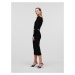 Karl Lagerfeld Pletené šaty  čierna
