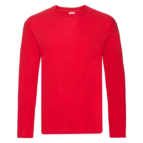 Red Men's T-shirt Original Fruit of the Loom Sleeve