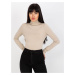 Monochrome beige turtleneck with long sleeves