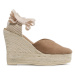 Manebi Espadrilky Heart-Shaped Wedge Espadrilles W 1.9 WH Hnedá