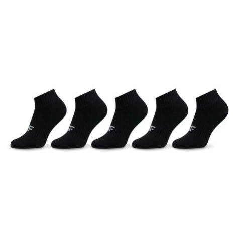 4F Súprava 5 párov detských členkových ponožiek 4FJWAW23USOCF231 Čierna
