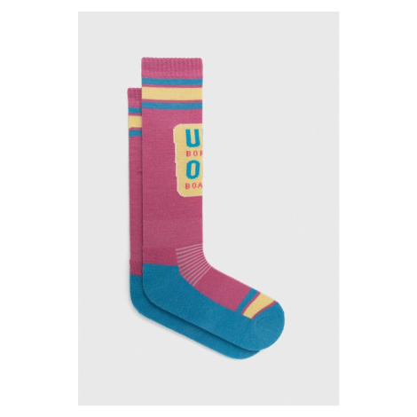 Lyžiarske ponožky Eivy league ružová farba