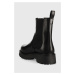 Kožené topánky chelsea Vagabond Shoemakers Cosmo 2.0 dámske, čierna farba, na platforme,