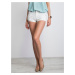 Women's white shorts with pearls