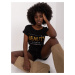 Black women's viscose T-shirt SUBLEVEL