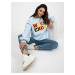 Light blue hoodie with patches