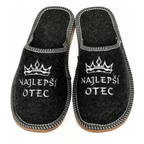 Pánske tmavo-sivé papuče OTEC John-C