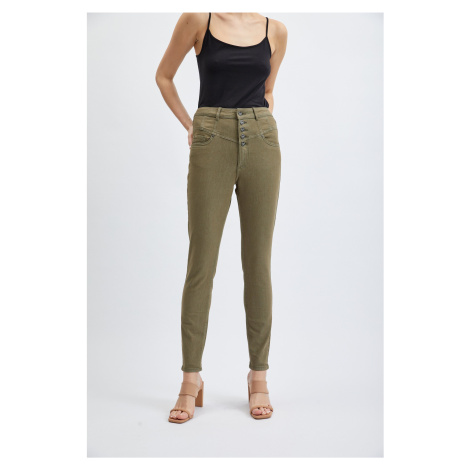 Orsay Khaki Womens Skinny Fit Jeans - Women