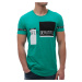 Madmext Printed Crew Neck Petrol Green T-Shirt 2890