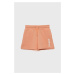Detské krátke nohavice Guess oranžová farba, s potlačou, nastaviteľný pás