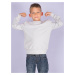 Light grey basic hoodie for young people