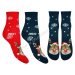 STEVEN Vianočné ponožky Steven-014V-021 JM022-tm.modrá