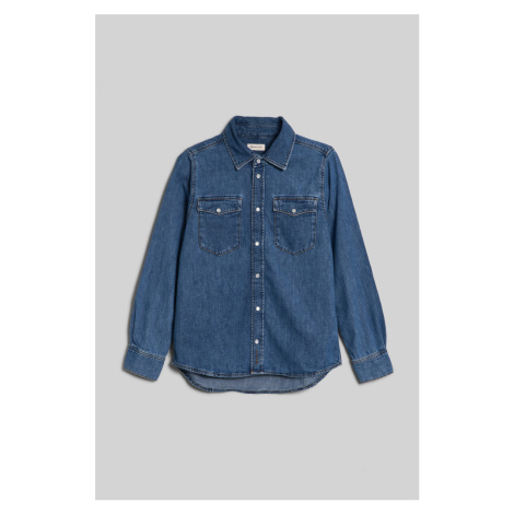 KOŠEĽA GANT RELAXED LS DENIM SHIRT MID BLUE WORN IN