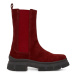 Tommy Hilfiger Členková obuv s elastickým prvkom Essential Suede Chelsea Boot FW0FW07489 Hnedá