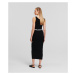 Šaty Karl Lagerfeld Sleeveless Rib Knit Dress Black