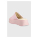 Kožené šľapky Vagabond Shoemakers COURTNEY dámske, ružová farba, na platforme, 5334.601.45