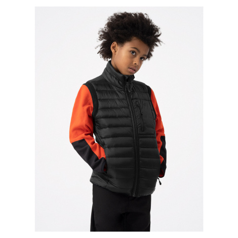 Boys' quilted vest 4F
