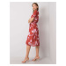 Červené dámske kvetinové šaty LK-SK-507659.02P-red