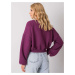 Tmavofialová dámska crop mikina RV-BL-7450.64-purple