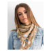 Patterned beige scarf