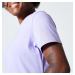 Dámske tričko na fitnes 500 Essentials neónovo fialové