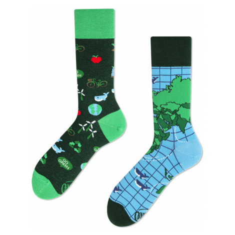 Pánske ponožky save the planet zelená 43-46