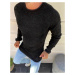 Čierny moderný sveter pre pánov