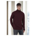 75046 Dewberry Turtleneck Mens Sweater-BURGUNDY