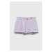 Detské krátke nohavice United Colors of Benetton fialová farba, vzorované, nastaviteľný pás