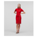 Sukňa Karl Lagerfeld Rhinestone Knit Skirt Červená
