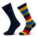 United Colors Of Benetton Súprava 2 párov vysokých ponožiek unisex 6AO30702B Farebná