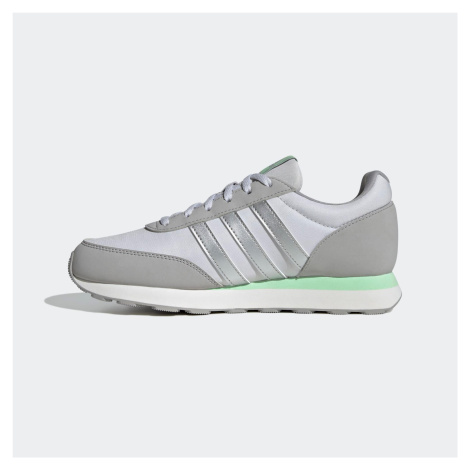 Dámska obuv Run 60s 3.0 na mestskú chôdzu sivo-zelená Adidas