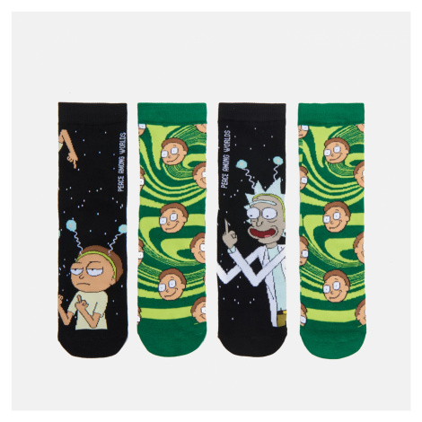 Cropp - Súprava 2 párov ponožiek Rick and Morty - Čierna