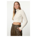 Trendyol Stone Soft Texture Crop Knit Sweater