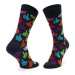 Happy Socks Súprava 2 párov vysokých ponožiek unisex MJA02-9050 Čierna