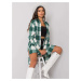 Long green-and-white checkered shirt Amerie