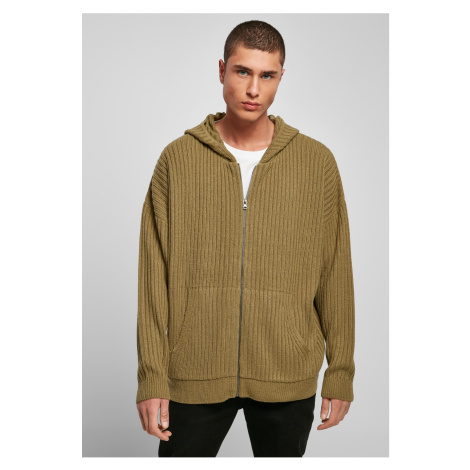 Men's Knitted Zip Hoody Olive Urban Classics