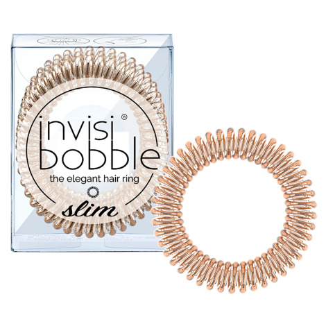 Tenká špirálová gumička do vlasov Invisibobble Slim Bronze Me Pretty - bronzová, 3 ks (IB-SL-PC1